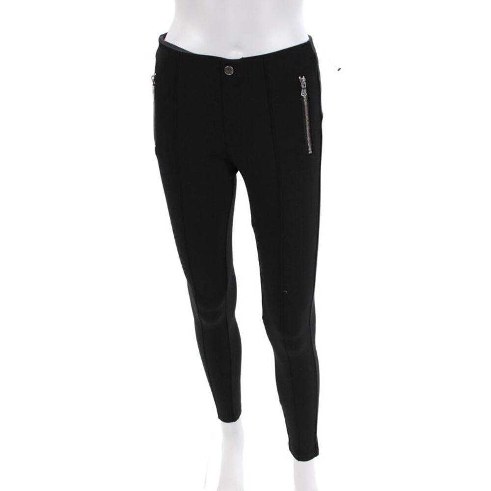 Zara Basic Womens Textured Button Pleated Skinny … - image 1